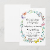 Vlinder bloem kaart (Voorkant / Achterkant)