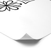 Vlinder bloem mandala volwassen kleuring poster (Hoek)