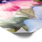 Vlinder bloem patroon poster (Hoek)