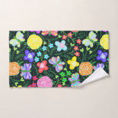 Vlinder Bloem Regenboog Bad Handdoek (Handdoek)