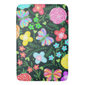 Vlinder Bloem Regenboog Badmat (Voorkant Verticaal)