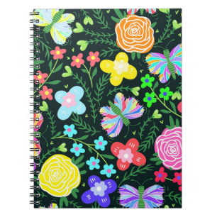 Vlinder Bloem Regenboog Notitieboek