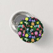 Vlinder Bloem Regenboog Ronde Button 3,2 Cm (Voorkant /achterkant)
