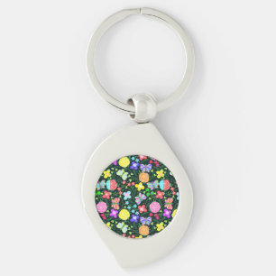 Vlinder Bloem Regenboog Sleutelhanger
