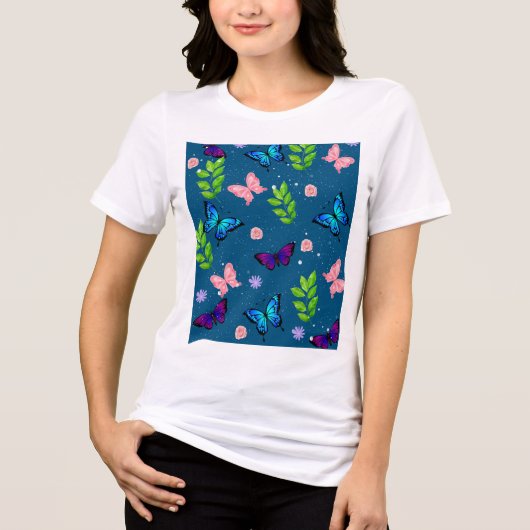 Vlinder Bloem T-Shirt (Voorkant)