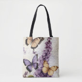 Vlinder Bloem Tote Bag (Voorkant)