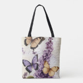 Vlinder Bloem Tote Bag (Achterkant)