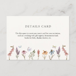 Vlinder Bloem Tuin Details Bijlagekaart Informatiekaartje