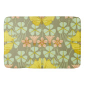 Vlinder Bloemen Botanisch Kleurrijk Badmat (Voorkant)