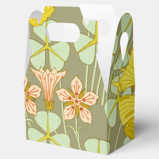 Vlinder Bloemen Botanisch Kleurrijk Bedankdoosjes (Geopend)