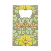 Vlinder Bloemen Botanisch Kleurrijk Creditkaart Flessenopener (Voorkant)