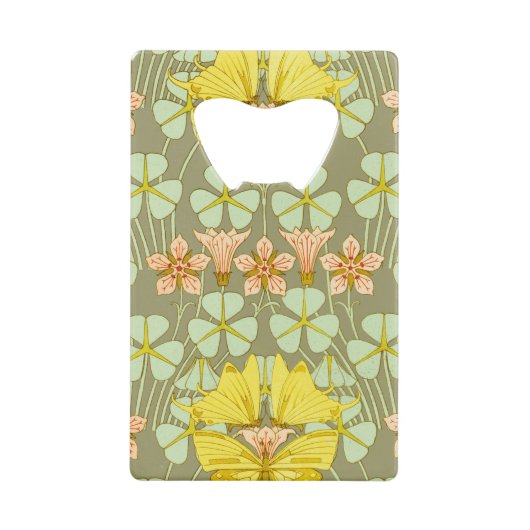 Vlinder Bloemen Botanisch Kleurrijk Creditkaart Flessenopener (Voorkant)