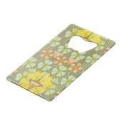 Vlinder Bloemen Botanisch Kleurrijk Creditkaart Flessenopener (Voorkant Gekanteld)