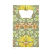 Vlinder Bloemen Botanisch Kleurrijk Creditkaart Flessenopener (Achterkant)