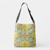 Vlinder Bloemen Botanisch Kleurrijk Crossbody Tas (Achterkant)