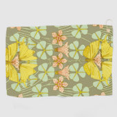 Vlinder Bloemen Botanisch Kleurrijk Golfhanddoek (Horizontaal)