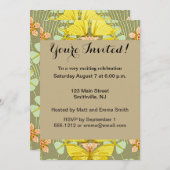 Vlinder Bloemen Botanisch Kleurrijk Kaart (Voorkant / Achterkant)