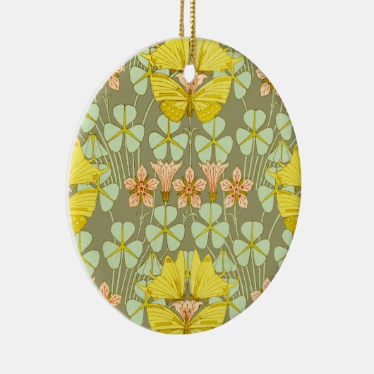 Vlinder Bloemen Botanisch Kleurrijk Keramisch Ornament (Rechts)