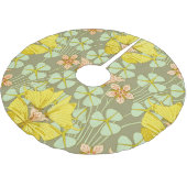 Vlinder Bloemen Botanisch Kleurrijk Kerstboom Rok (Gekanteld)