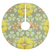 Vlinder Bloemen Botanisch Kleurrijk Kerstboom Rok (Voorkant)