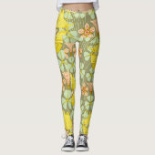 Vlinder Bloemen Botanisch Kleurrijk Leggings (Voorkant)