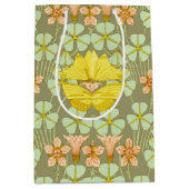 Vlinder Bloemen Botanisch Kleurrijk Medium Cadeauzakje (Voorkant)