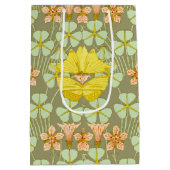 Vlinder Bloemen Botanisch Kleurrijk Medium Cadeauzakje (Achterkant)