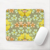 Vlinder Bloemen Botanisch Kleurrijk Muismat (Met muis)