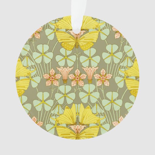 Vlinder Bloemen Botanisch Kleurrijk Ornament (voorkant)