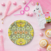 Vlinder Bloemen Botanisch Kleurrijk Papieren Bordje (Feest)