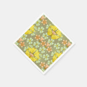 Vlinder Bloemen Botanisch Kleurrijk Servet (Hoek)