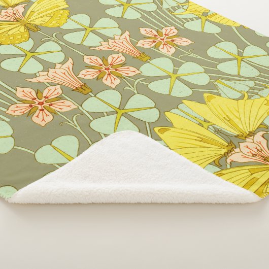 Vlinder Bloemen Botanisch Kleurrijk Sherpa Deken (3/4)