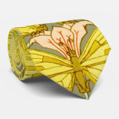 Vlinder Bloemen Botanisch Kleurrijk Stropdas (Opgerold)