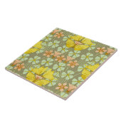 Vlinder Bloemen Botanisch Kleurrijk Tegeltje (Zijkant)