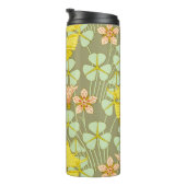 Vlinder Bloemen Botanisch Kleurrijk Thermosbeker (Geroteerd rechts)