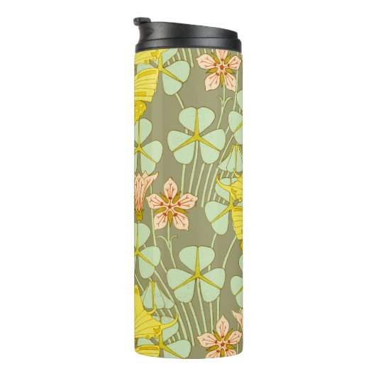 Vlinder Bloemen Botanisch Kleurrijk Thermosbeker (Geroteerd rechts)