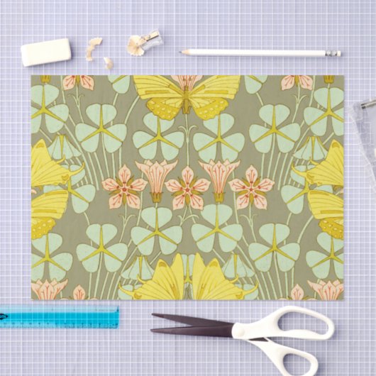 Vlinder Bloemen Botanisch Kleurrijk Tissuepapier (Craft)