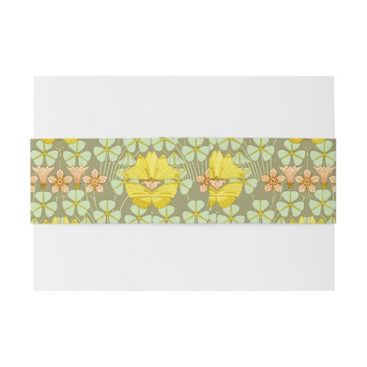 Vlinder Bloemen Botanisch Kleurrijk Uitnodigingen Wikkel (Achterkant Voorbeeld)