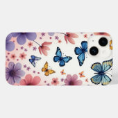 Vlinder Bloemen Case-Mate iPhone Case (Achterkant (horizontaal))