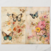  Vlinder & Bloemen Dubbelzijdig plakboek (Voorkant)