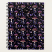 Vlinder-, bloemen- en paddenstoelenhemelpatroon planner (Voorkant)