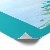  vlinder, bloemen en zwemblazen 90e verjaardag poster (Hoek)