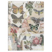 Vlinder Bloemen Ephemera Decoupage Klembord (Achterkant)