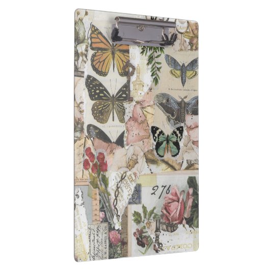 Vlinder Bloemen Ephemera Decoupage Klembord (Rechts)