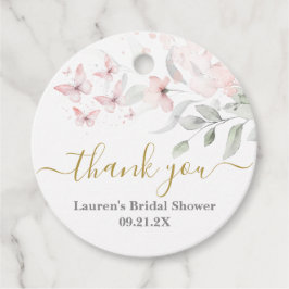 Vlinder Bloemen Favor Tags Bedankjes Labels