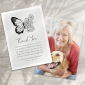 Vlinder Bloemen Foto Sympathie Begrafenis Bedankkaart