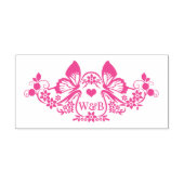 Vlinder Bloemen FRM 2 Initiaal paar Monogram #92 Zelfinktende Stempel (Design)