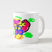 Vlinder bloemen grote koffiekop (Voorkant rechts)