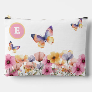 Vlinder Bloemen in een Lente Tuin Monogram Etui