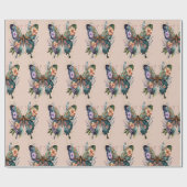 Vlinder & Bloemen Inpakpapier (Vlak)